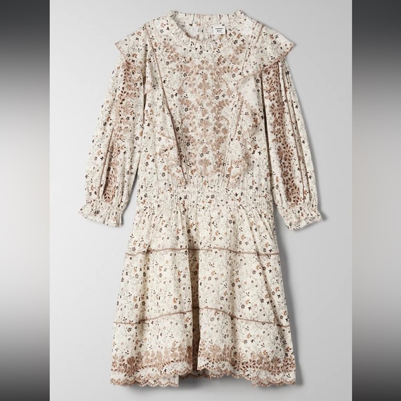 Sunday Best Floral Mini Dress - Cream and Brown - Picture 6 of 9